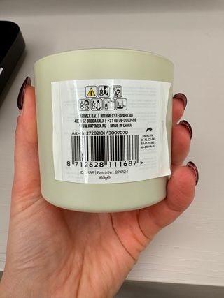 Candela bianca Love in vetro