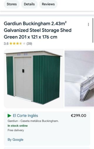Caseta jardín metálica 2.43m2 Buckingham