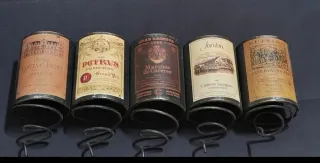 Portabottiglie da parete vintage 5 bottiglie