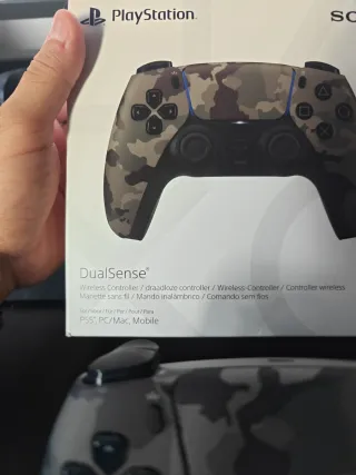Mando PS5 Camuflaje + Joysticks Magnéticos