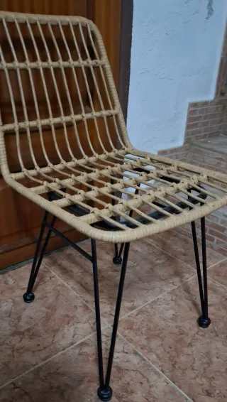 Confezione di 2 sedie in rattan e metallo Maison Du Monde