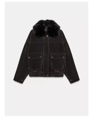 Cazadora efecto ante Zara cuello pelo