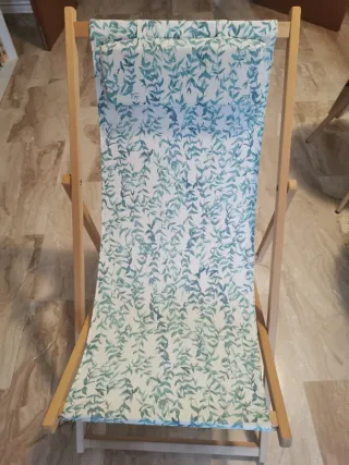 Hamaca de tela y madera