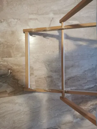 Hamaca de tela y madera