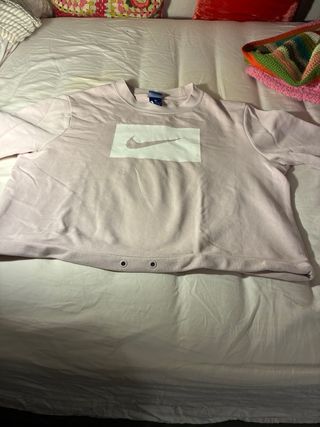 Sudadera Nike Talla M Rosa y Blanca
