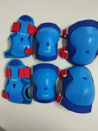Protecciones Patines Oxelo Azul y Rojo