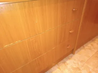 Mueble de comedor melamina y cristal