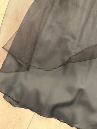 Falda y fajín negro talla S