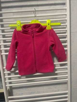Giacca pile fucsia bambina
