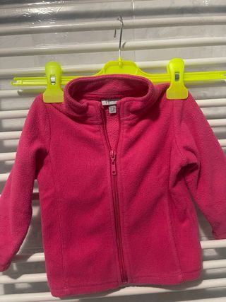Giacca pile fucsia bambina
