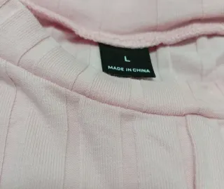 Body rosa manga larga mujer