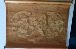 Mapa antiguo de cuero