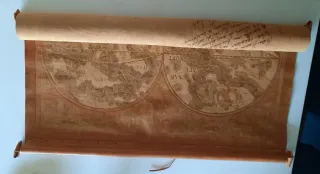 Mapa antiguo de cuero