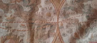 Mapa antiguo de cuero