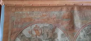 Mapa antiguo de cuero