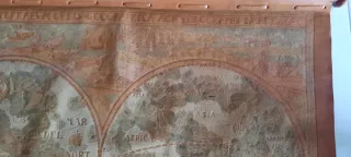 Mapa antiguo de cuero