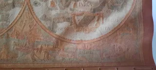 Mapa antiguo de cuero