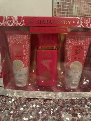 Kiara Candy Set Perfume y Loción Rosa Dorado