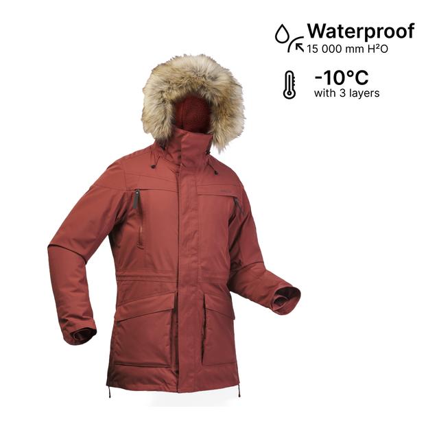 Parka de montaña y nieve impermeable Hombre Quechua NH900