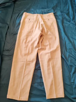 Pantalone uomo sartoriale beige taglia 54