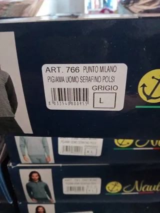 Pigiama uomo invernale Nautica grigio L