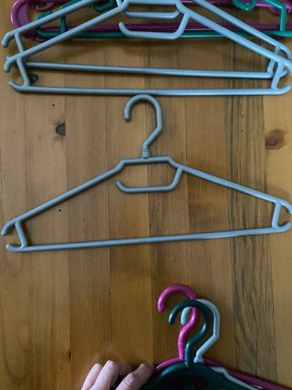 Set 12 grucce appendiabiti plastica