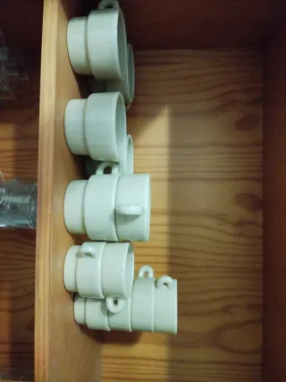 Juego de 6 tazas de café de porcelana