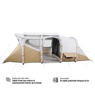 Tienda de campaña familiar 6 personas hinchable Quechua