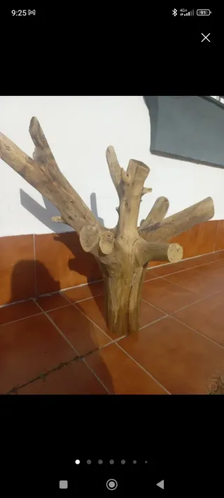 Tronco decorativo de madera natural