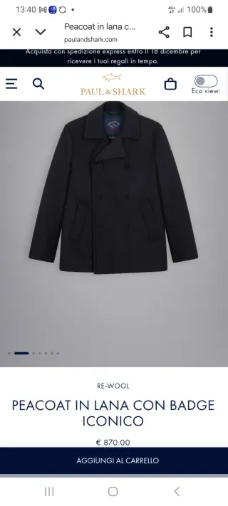 Paul & Shark Giacca Peacoat blu