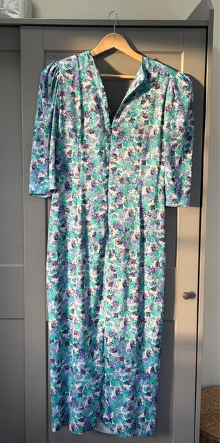 Vestido NEBLAK floral verde y morado Talla XL