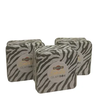 Set 3 Scatole Latta Martini Glambox Vintage Design