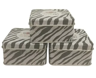 Set 3 Scatole Latta Martini Glambox Vintage Design