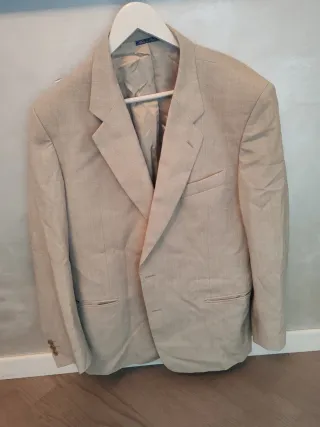 Giacca uomo lana vergine beige