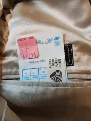 Giacca uomo lana vergine beige