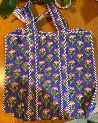 Bolso Totebag Floral 100% algodón