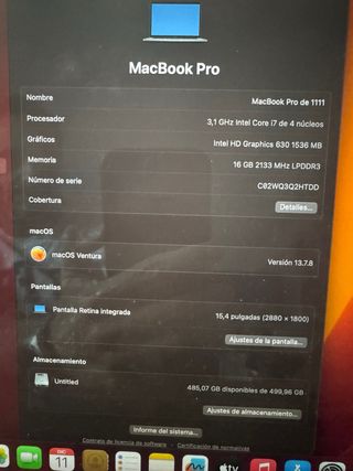 MacBook Pro 2018 Retina TouchBar