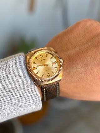 Reloj Elix Incabloc Chapado Oro Mecánico