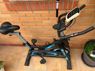 Bici Estática Negra y Azul