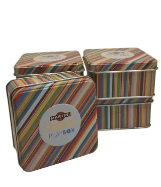 Set 5 Scatole Latta Martini Playbox Vintage
