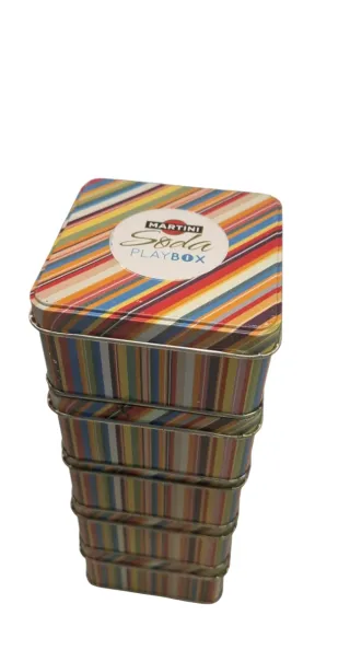 Set 5 Scatole Latta Martini Playbox Vintage