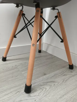 Set 4 Sillas Nórdicas PVC y Madera