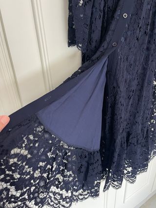 Vestido Teria Yabar encaje azul marino