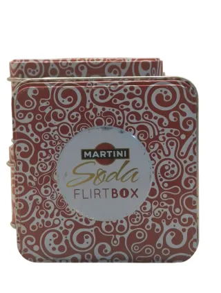Set 3 Scatole Latta Martini Glambox Flirtbox rosse