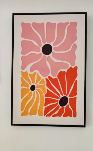 Quadro fiori vintage intelaiato