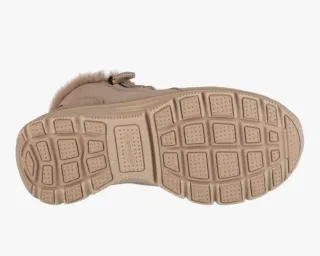 Botines Skechers Mujer Beige Cálidos