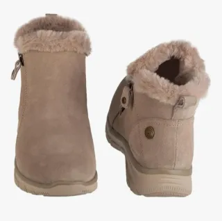 Botines Skechers Mujer Beige Cálidos