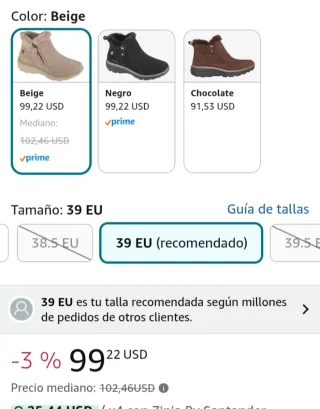 Botines Skechers Mujer Beige Cálidos