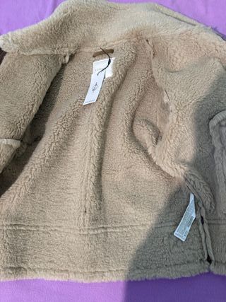 Cazadora doble faz marrón y beige