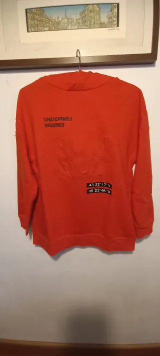 Sudadera Zara Naranja/Rojo UNSTOPPABLE